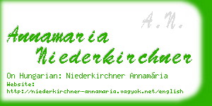 annamaria niederkirchner business card